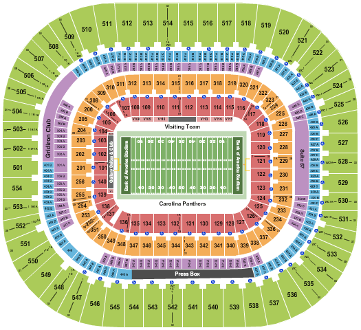 Bank Of America Stadium Duke's Mayo Bowl Seating Chart